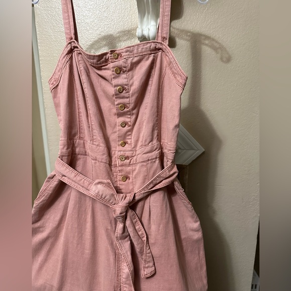 Anthropologie Pink Strapless Jumpsuit - Picture 13 of 14